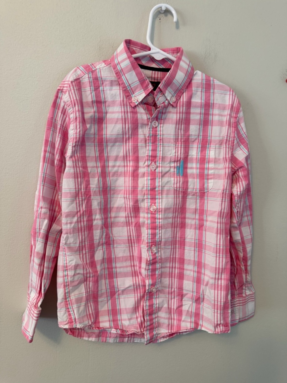 Johnnie-O Pink Plaid Button-Up Shirt - Picture 1 of 3